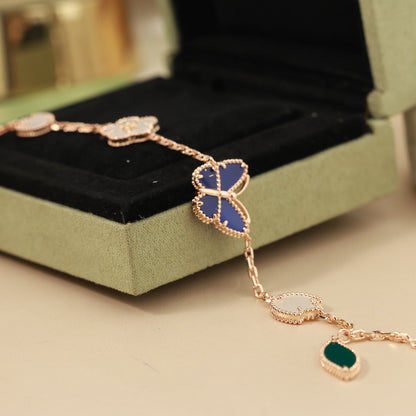 [Vicky]LUCKY SPRING BUTTERFLY 5 MOTIF BRACELET