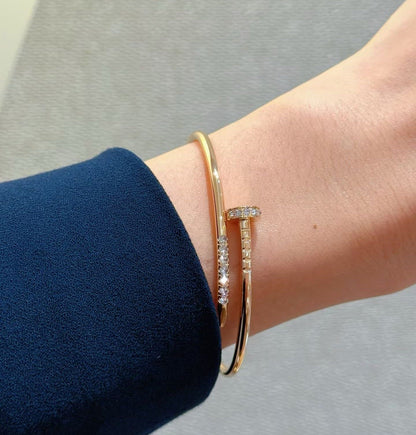 [Vicky Jewelry]JUSTE BRACELET 2.5MM DIAMONDS NEW