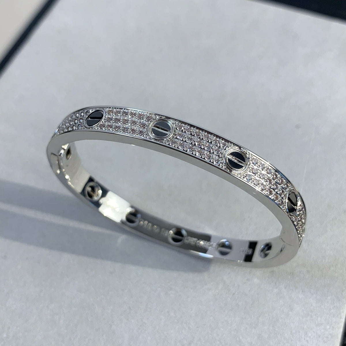 [Royal&Vicky]LOVE BRACELET 6.1MM DIAMOND-PAVED CERAMIC