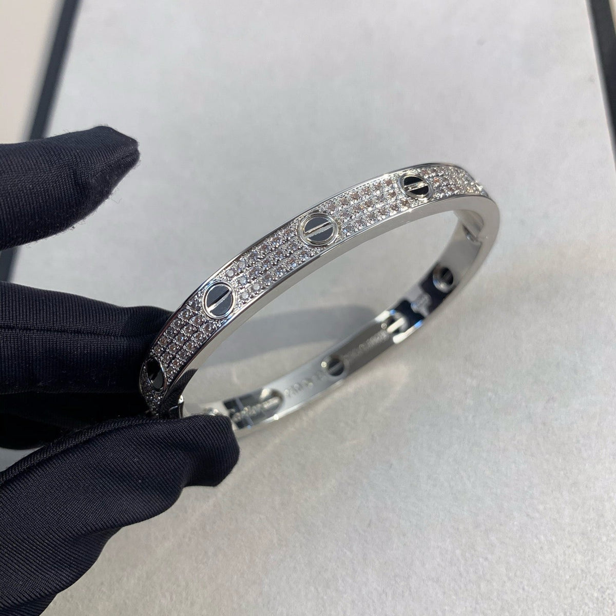 [Royal&Vicky]LOVE BRACELET 6.1MM DIAMOND-PAVED CERAMIC