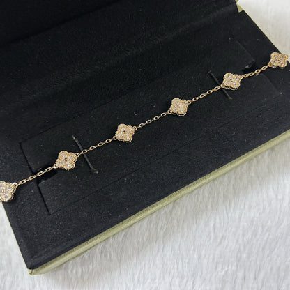 [Vicky]CLOVER 6 MOTIF DIAMOND BRACELET