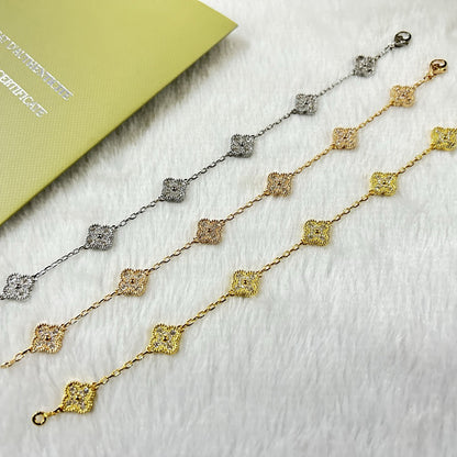 [Vicky]CLOVER 6 MOTIF DIAMOND BRACELET