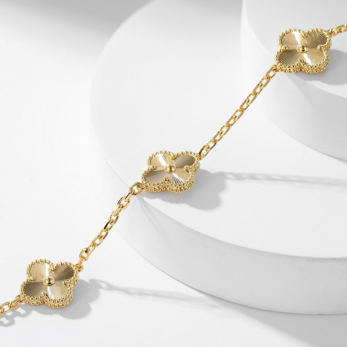 [Royal&Vicky]CLOVER 10 MOTIFS LASER NECKLACE