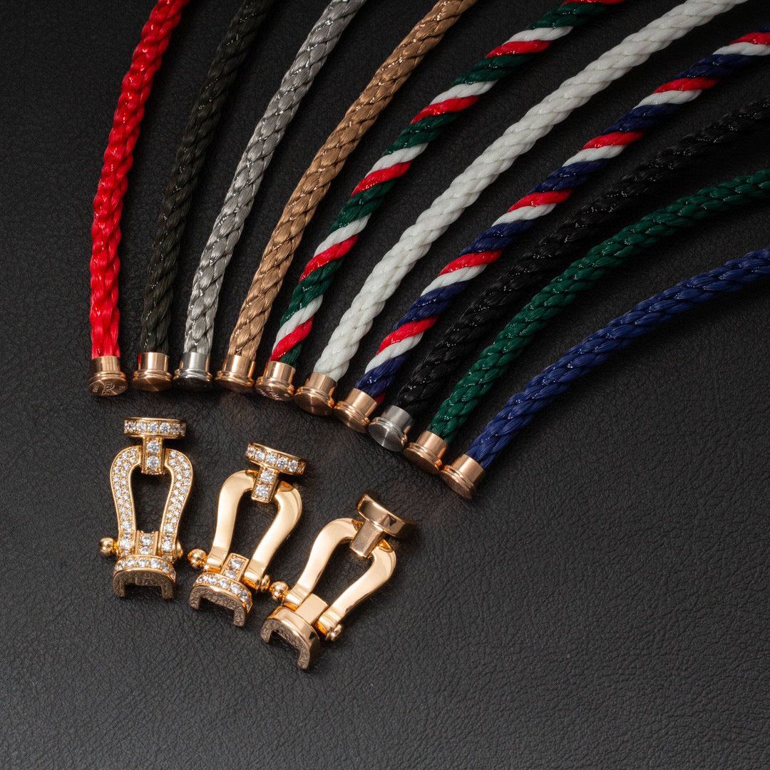 [Vicky]FORCE GROSSES HUFEISEN-HALBDIAMANTARMBAND GOLD