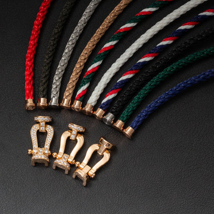 [Vicky]FORCE GROSSES HUFEISEN-HALBDIAMANTARMBAND GOLD