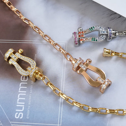 [Vicky]FORCE großes Hufeisenverschluss-Metallarmband