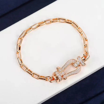 [Vicky]FORCE großes Hufeisenverschluss-Metallarmband