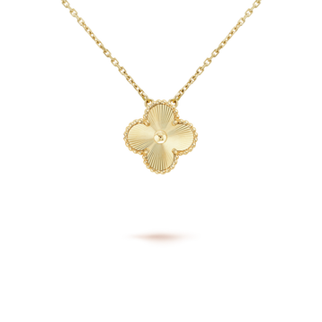 [Royal&Vicky]CLOVER 15MM LASER NECKLACE