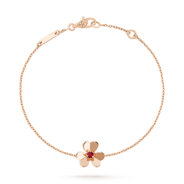 [Royal&Vicky]FRIVOLE GOLD FLOWER PINK MALACHITE BRACELET