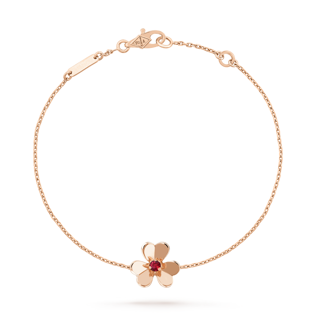[Vicky]FRIVOLE GOLD FLOWER PINK MALACHITE BRACELET