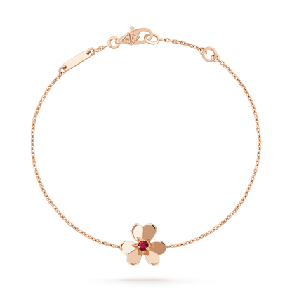 [Vicky]FRIVOLE GOLD FLOWER PINK MALACHITE BRACELET