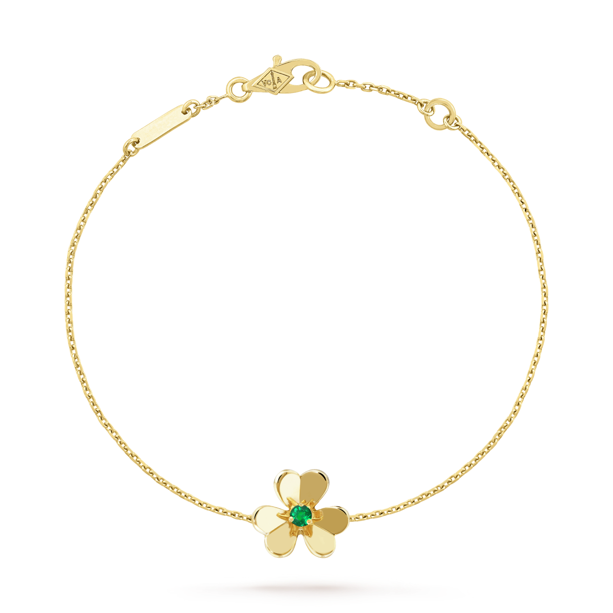 [Vicky]FRIVOLE GOLD FLOWER PINK MALACHITE BRACELET