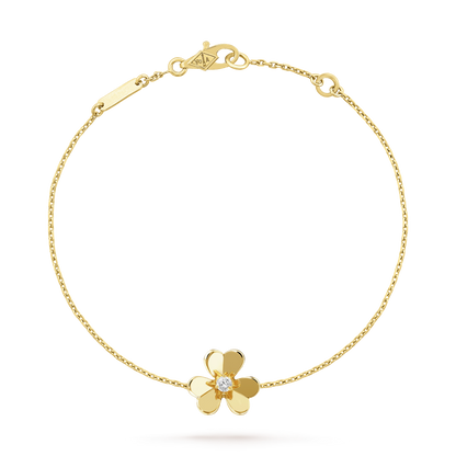[Vicky]FRIVOLE GOLD FLOWER PINK MALACHITE BRACELET