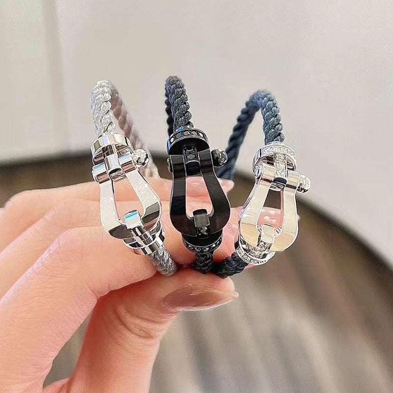 [Vicky]FORCE LARGE HORSESHOE NO DIAMOND BRACELET ROSE GOLD
