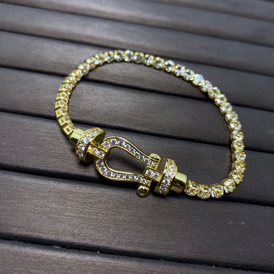[Royal&Vicky]FORCE  HORSESHOE  DIAMOND TENNIS BRACELET
