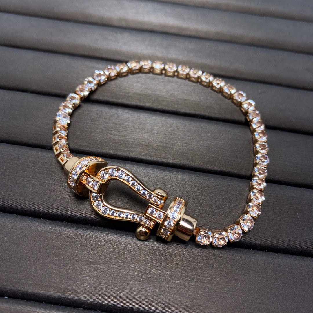 [Royal&Vicky]FORCE  HORSESHOE  DIAMOND TENNIS BRACELET