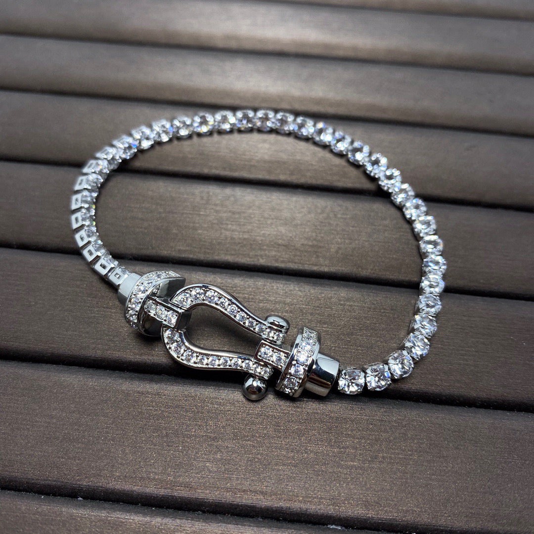 [Royal&Vicky]FORCE  HORSESHOE  DIAMOND TENNIS BRACELET