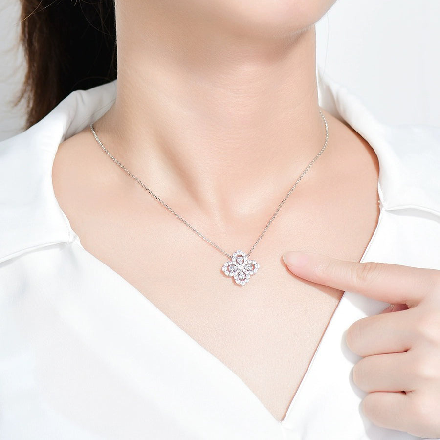 [Vicky]LOOP NECKLACE FULL MOTIF DIAMOND 16MM MULTIPLE COLORS