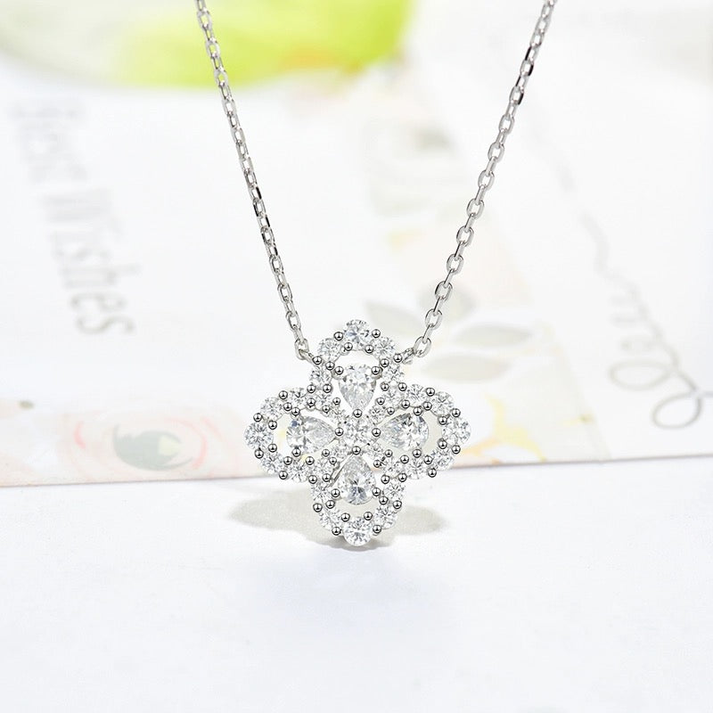 [Vicky]LOOP NECKLACE FULL MOTIF DIAMOND 16MM MULTIPLE COLORS