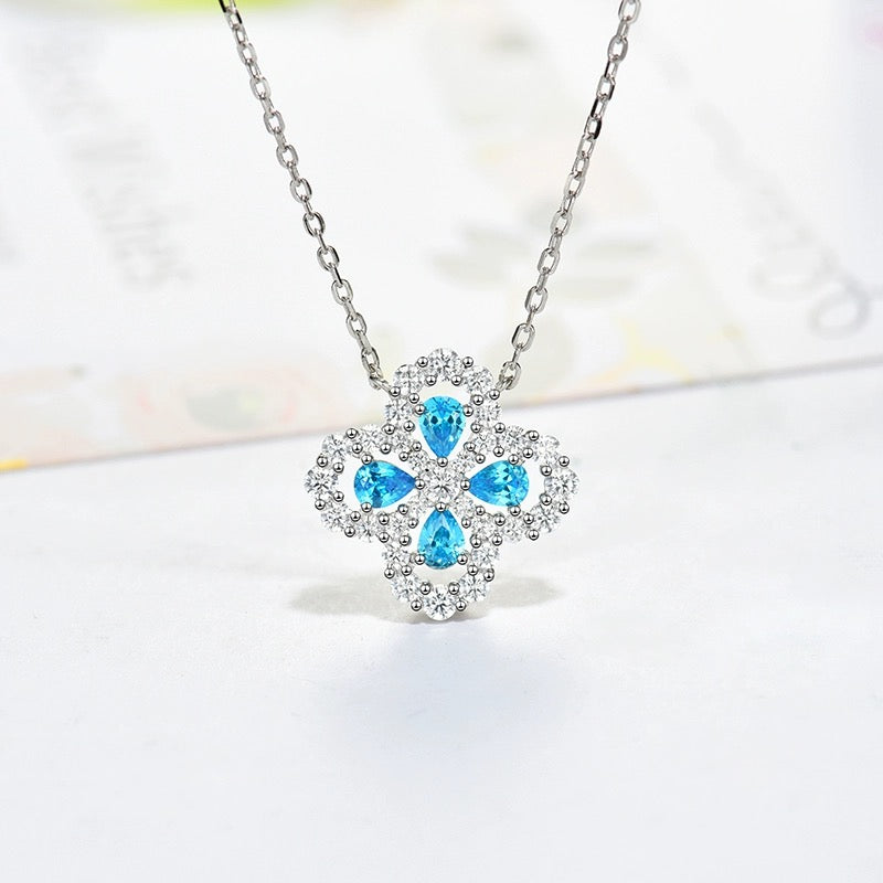 [Vicky]LOOP NECKLACE FULL MOTIF DIAMOND 16MM MULTIPLE COLORS