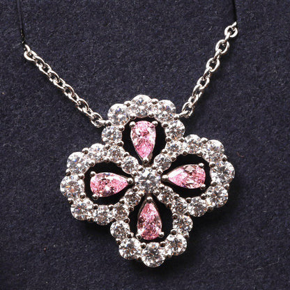 [Vicky]LOOP NECKLACE FULL MOTIF DIAMOND 16MM MULTIPLE COLORS