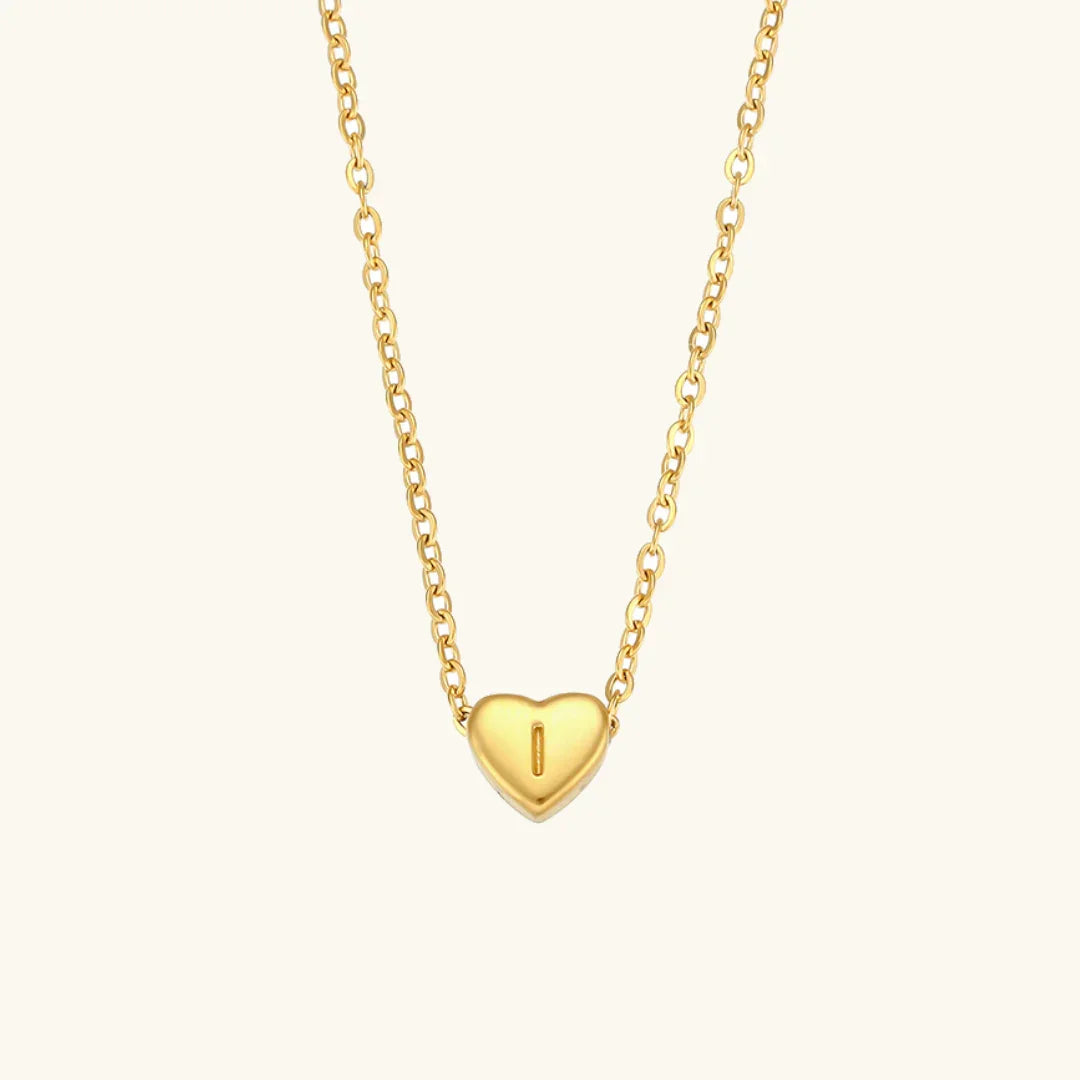 [Royal Vicky]Heart Initial Gold Necklace