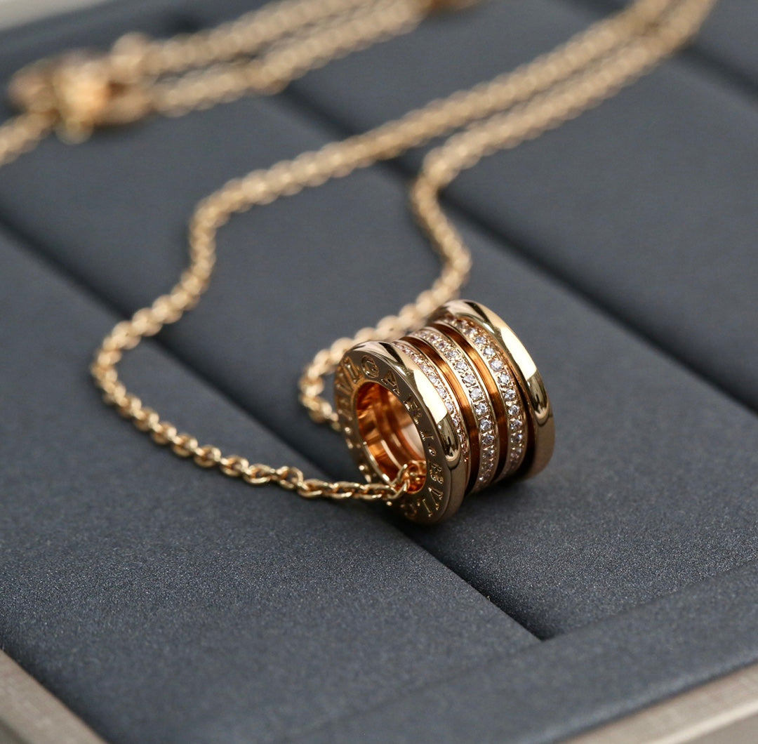 [Vicky]ZERO 1 PINK GOLD DIAMOND NECKLACE