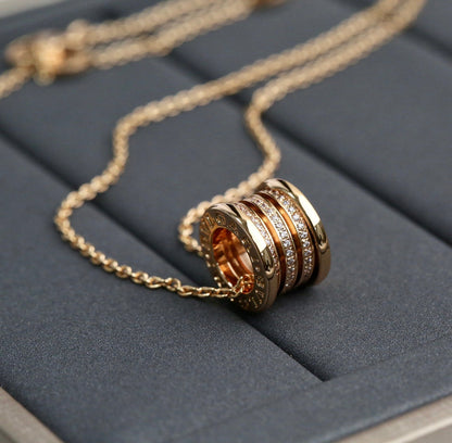 [Vicky]ZERO 1 PINK GOLD DIAMOND NECKLACE