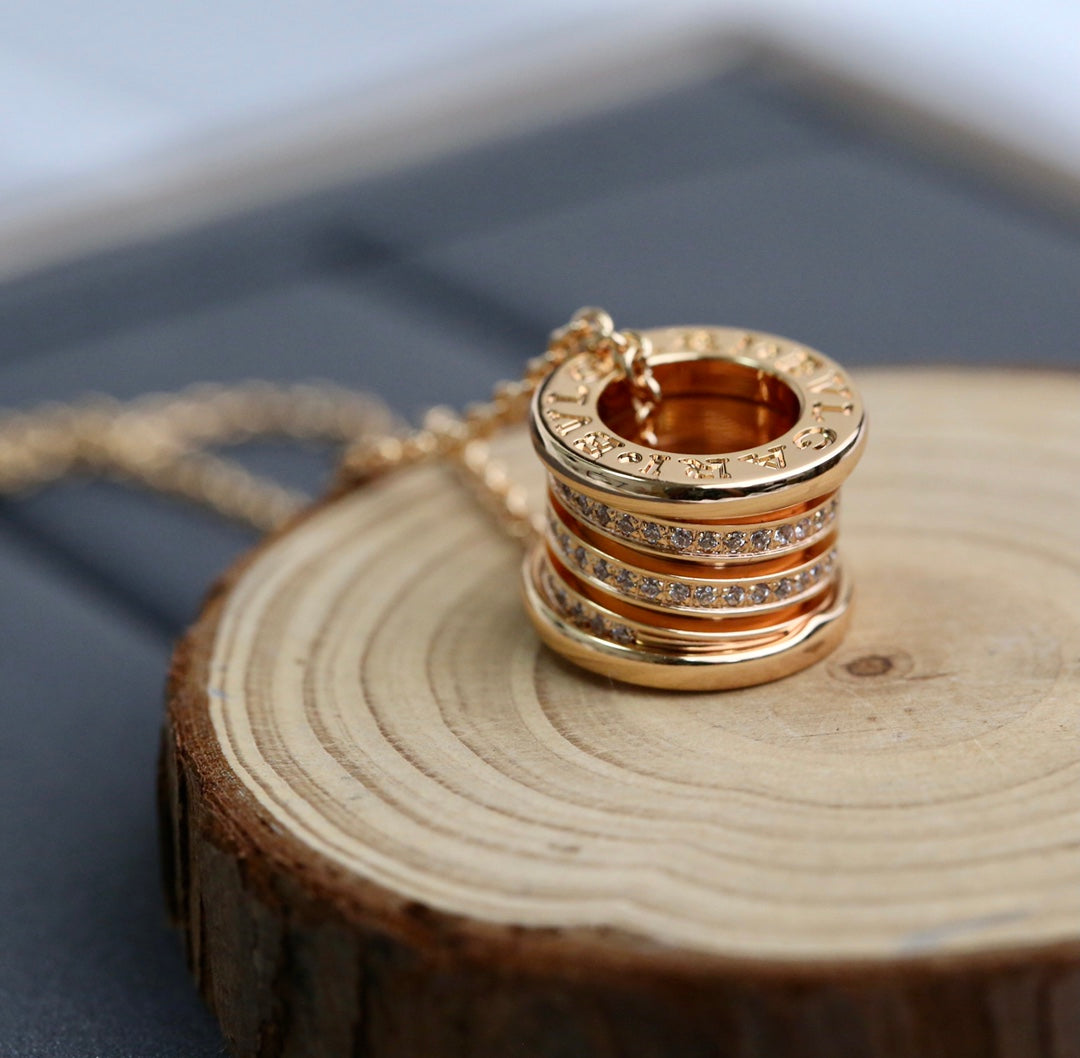 [Vicky]ZERO 1 PINK GOLD DIAMOND NECKLACE
