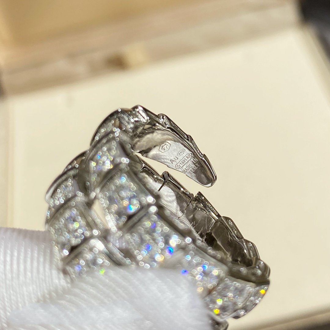 [Vicky]SERPENTI DOPPELRING SILBER MIT DIAMANTEN