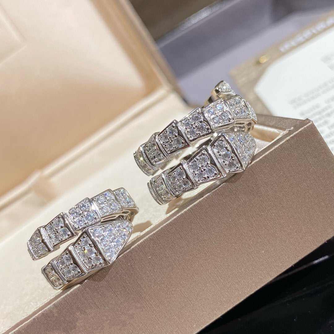 [Vicky]SERPENTI DOPPELRING SILBER MIT DIAMANTEN