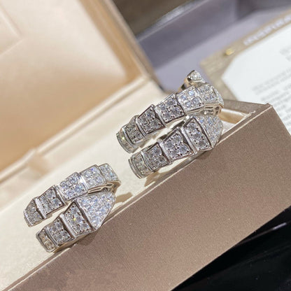 [Vicky]SERPENTI DOPPELRING SILBER MIT DIAMANTEN