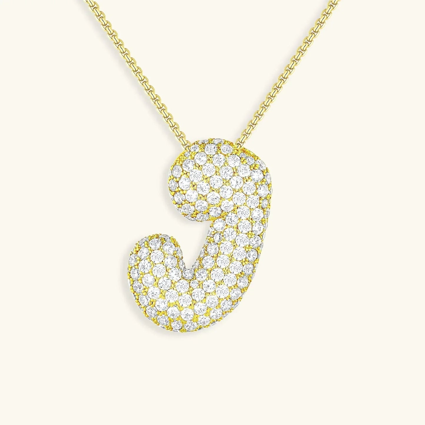 [Royal Vicky]Bubble Initial Diamond Necklace