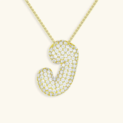 [Royal Vicky]Bubble Initial Diamond Necklace