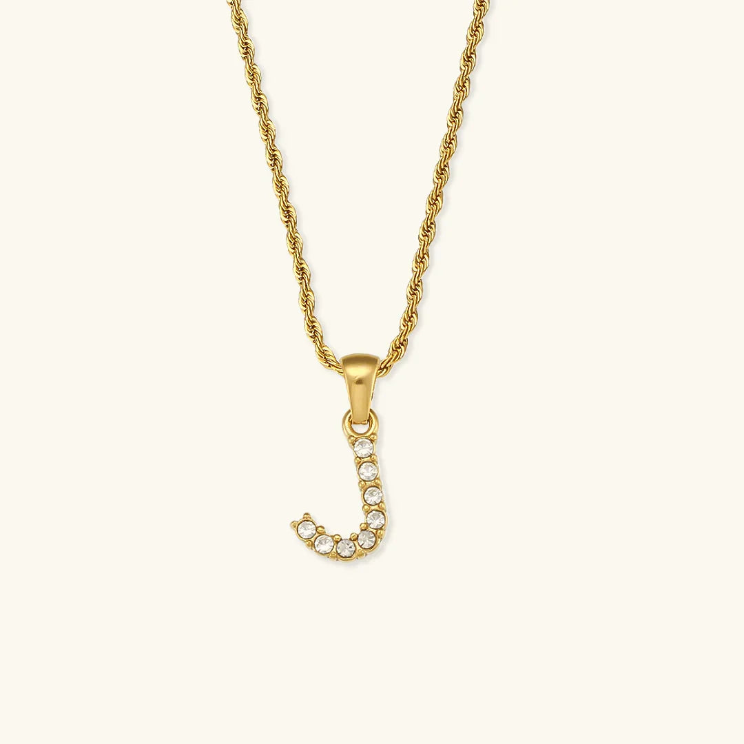 [Royal Vicky]Maeve Letter Initial Diamond Necklace