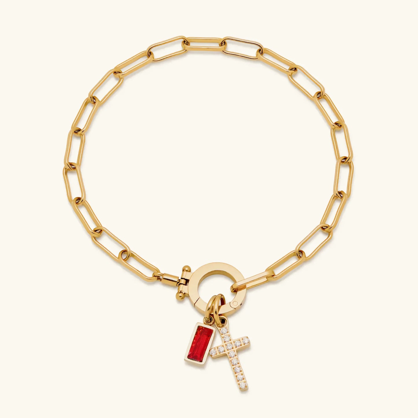 [Royal Vicky]Annabella Birthstone Cross Bracelet