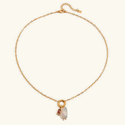 [Royal Vicky]Caitlin Birthstone Pearl Necklace