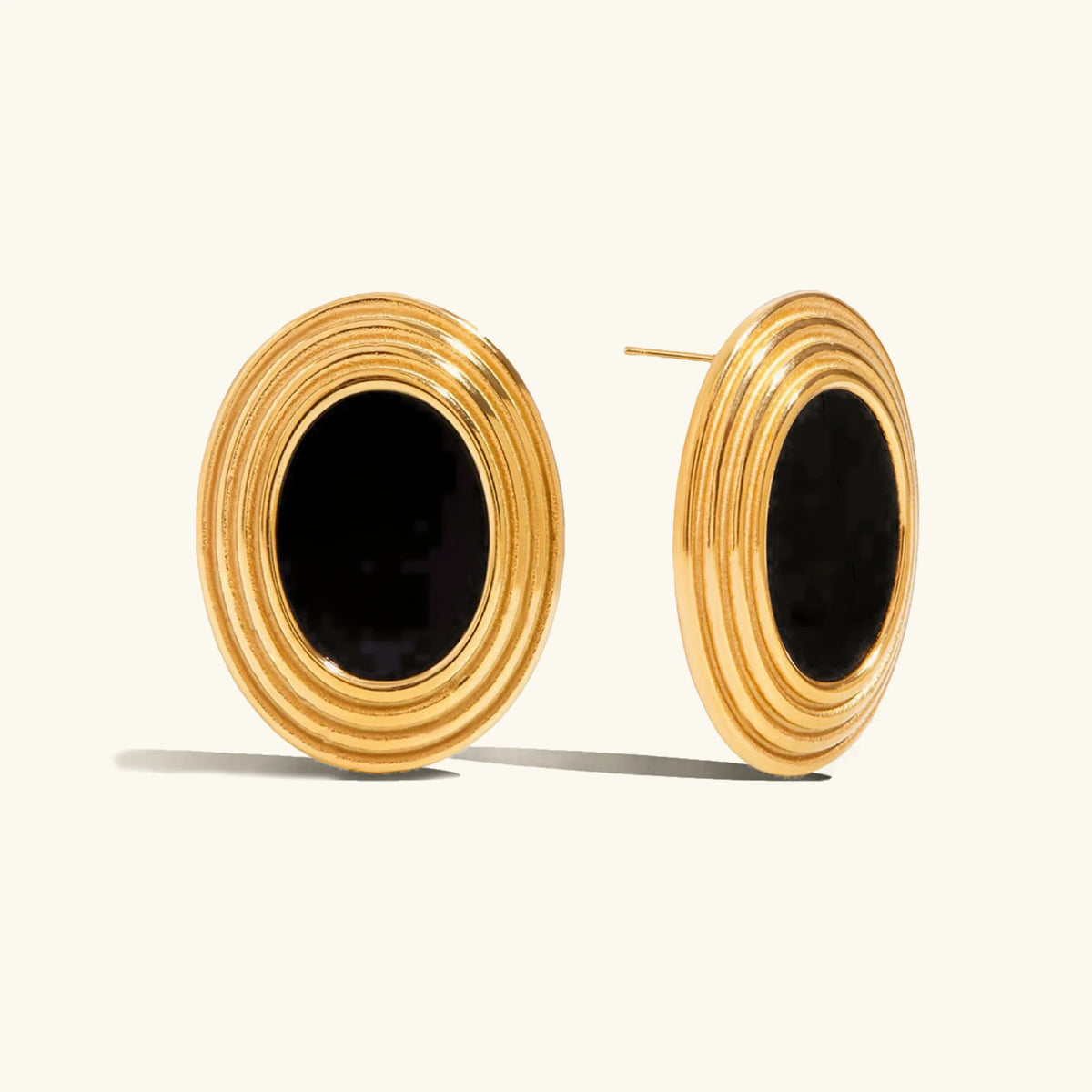 [Royal&Vicky]Ruthie Gold-Emaille-Ohrringe