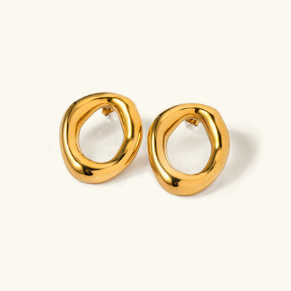[Royal Vicky]Raquel Open Oval Earrings