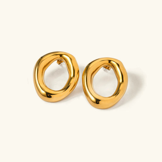 [Royal Vicky]Raquel Open Oval Earrings