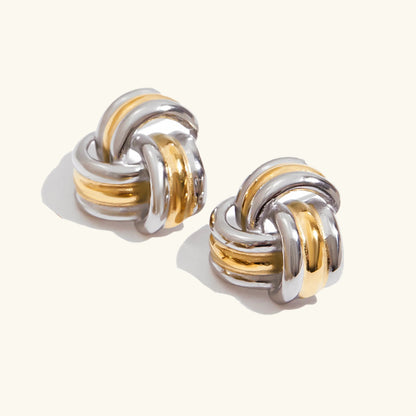 [Royal Vicky]Avielle Chunky Gold Knot Earrings