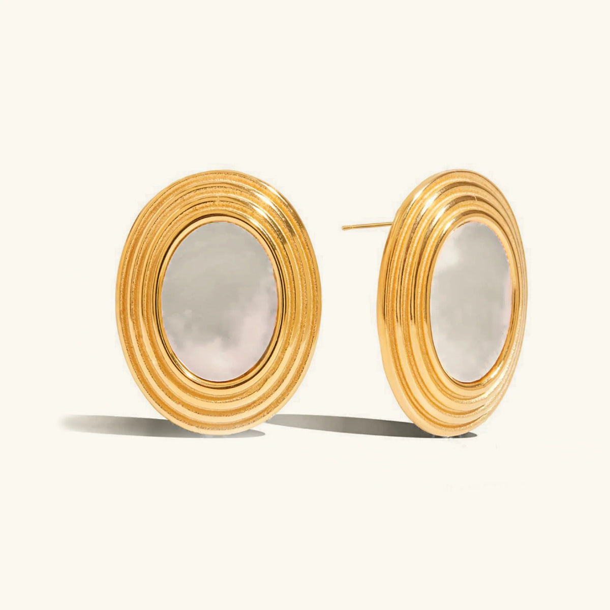 [Royal&Vicky]Ruthie Gold-Emaille-Ohrringe