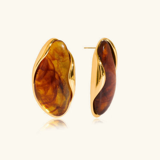 [Royal Vicky]Amelise Polished Gemstone Earrings