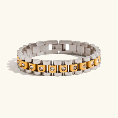 [Royal Vicky]Gold Watchband Bracelet