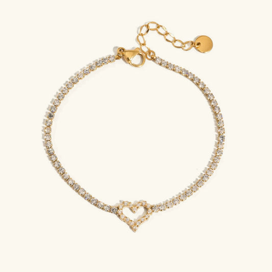 [Royal Vicky]Patrice Diamond Heart Bracelet