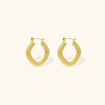 [Royal&Vicky]Emani Twist Square Earrings