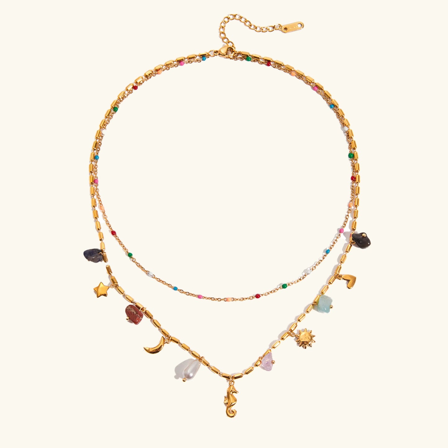 [Royal Vicky]Cambria Coastal Charm Layered Necklace