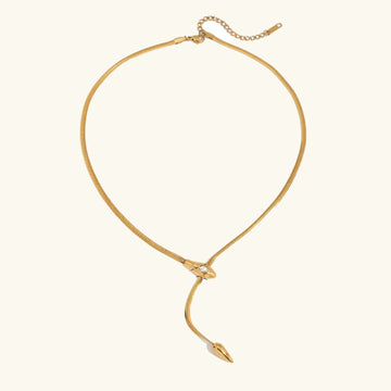 [Royal&Vicky]Zarelle Gold Serpentine Pendant