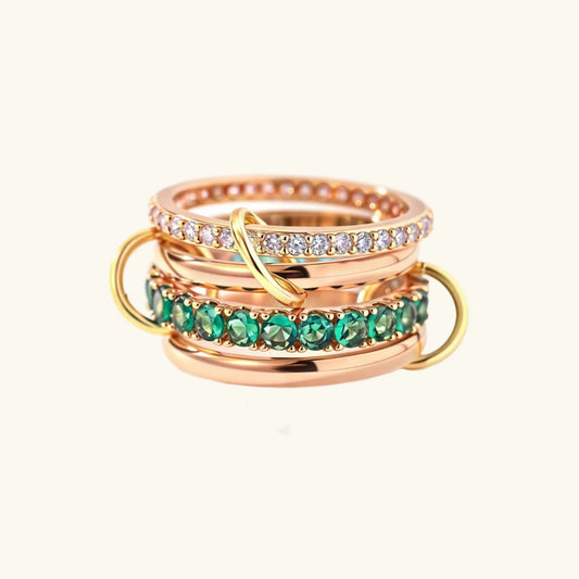 [Royal Vicky]Imani Stacked Diamond Ring
