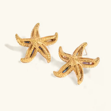 [Royal&Vicky]Aquatta Gold Starfish Earrings